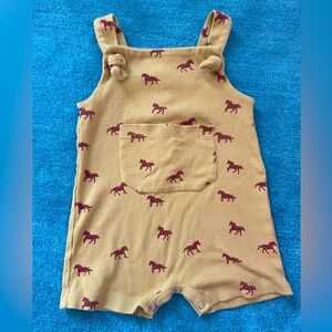 Kate Quinn tie coverall shortie | tiny horses | 12-18M